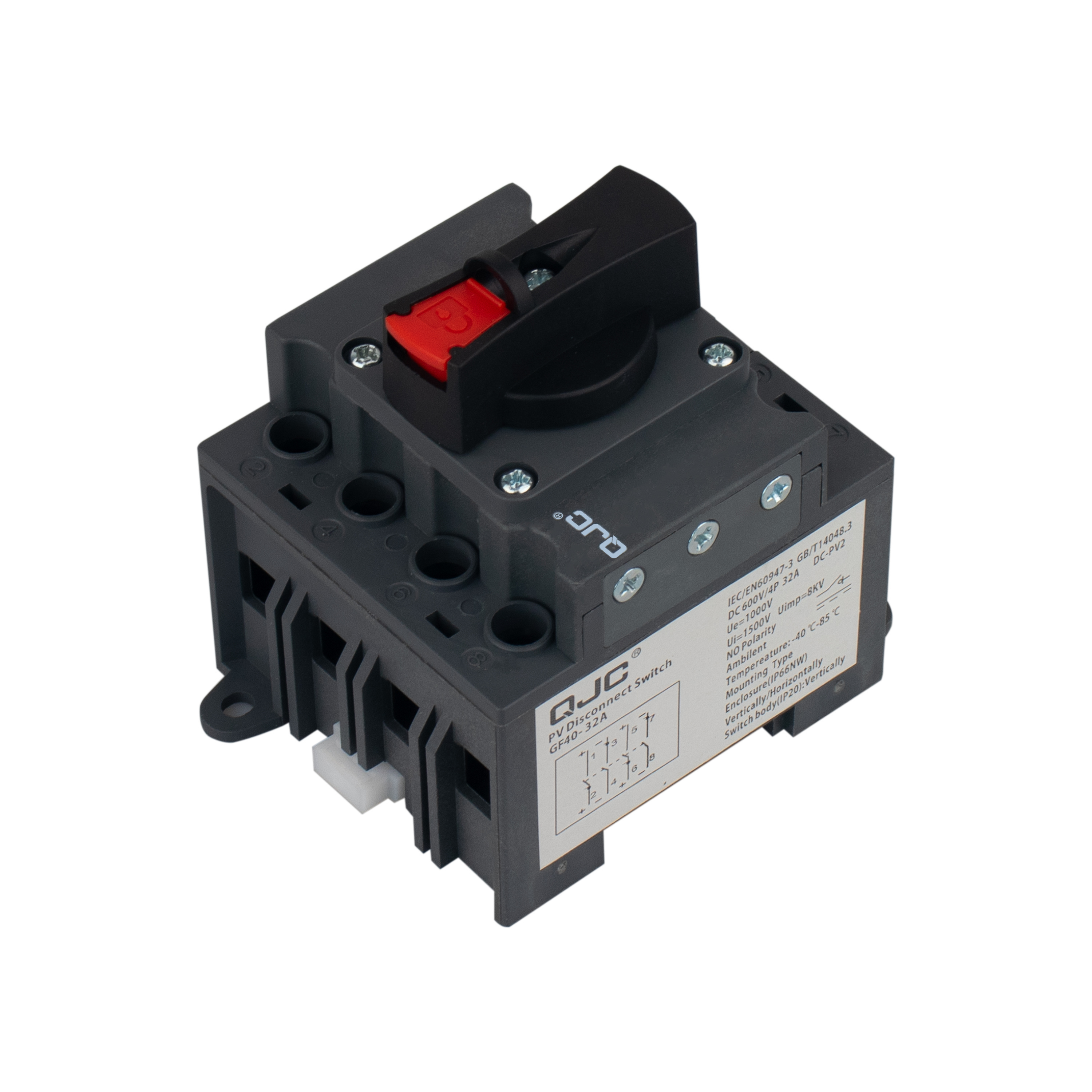 QJC 3 phase 4 pole solar dc isolator switches  isolator switches dc pv disconnect 1000v dc isolator switch