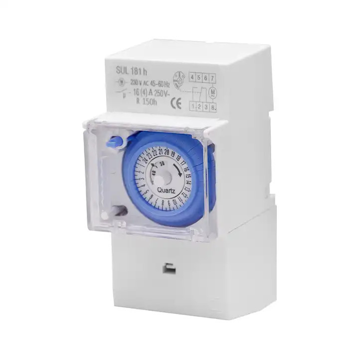 QJC 181h 220V  110V-240V Time Switch 24 Hours Mechanical Programmable Din Rail Program DIN Modules Timer Switch with Battery