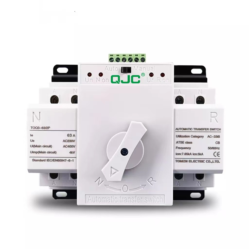 High Quality QJC 2P 63A 230V Dual Power Automatic transfer switch ATS