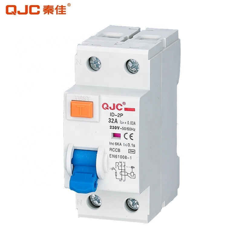 QJC Factory Direct Sales ID-4P Electromagnetic Earth Leakage Circuit Breaker Residual Current Circuit Breaker