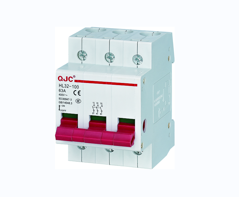 QJC Factory Wholesale OEM ODM Disconnect Switch HL32-100 AC  3P 230V/400V 16A-100A AC Lockable Isolating Switch