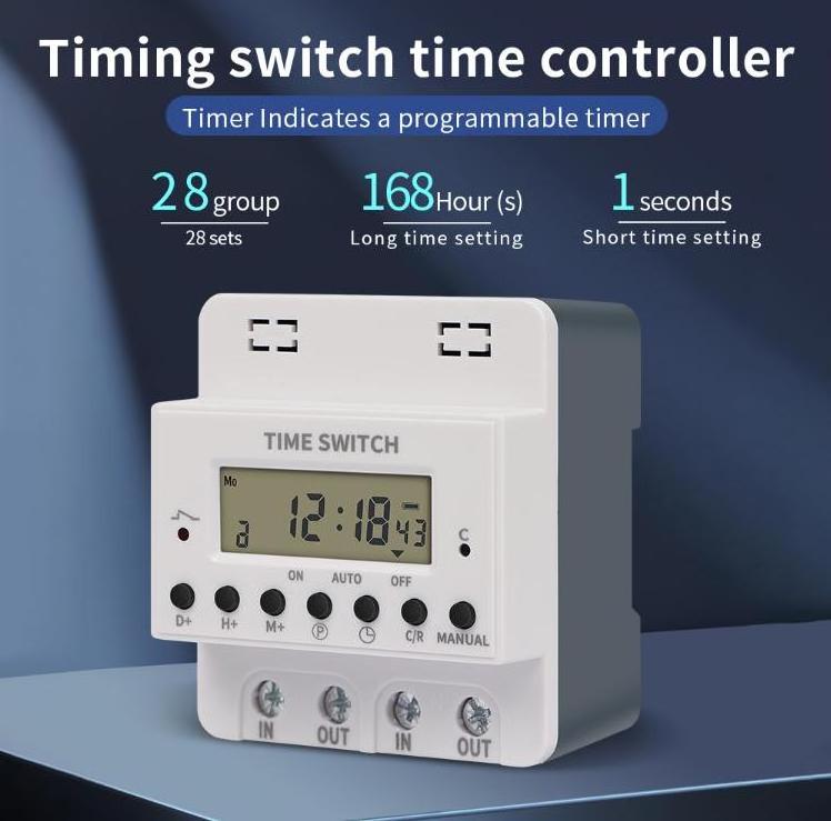 QJC 220V  60A 80A 100A high current Programmable Timing switch Controller Auto Time Control Switch