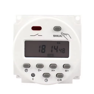 QJC  5V 12V 24V 110V 220V Digital Timer Switch 7 Days Weekly Programmable Time Relay Programmer Built-in Rechargeable Battery