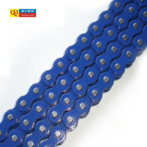 Wholesale 420 o ring red, blue, green, yellow gold colored motorcycle chain for Honda,Suzuki, Yamaha etc