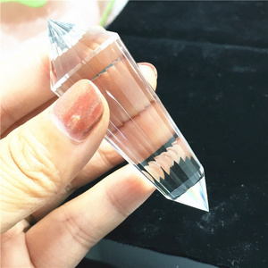 High Quality Wholesale  Natural 24 Facet Clear Quartz  Crystal Vogel  Point  For Healing