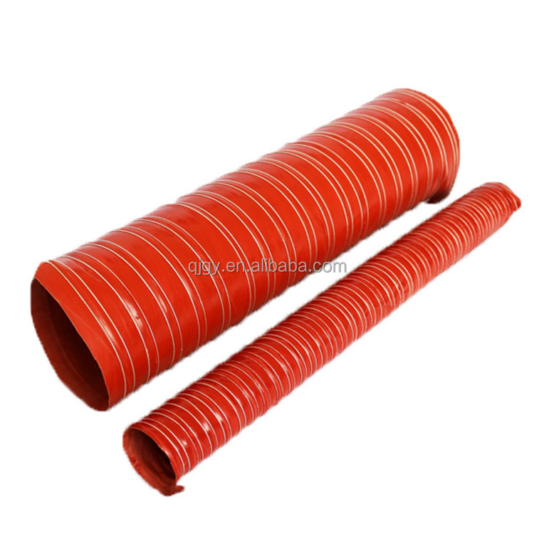 High temperature Non-Flammable Steel Wire Glass Fabric Silicone Duct flexible aluminum foil air duct hose8