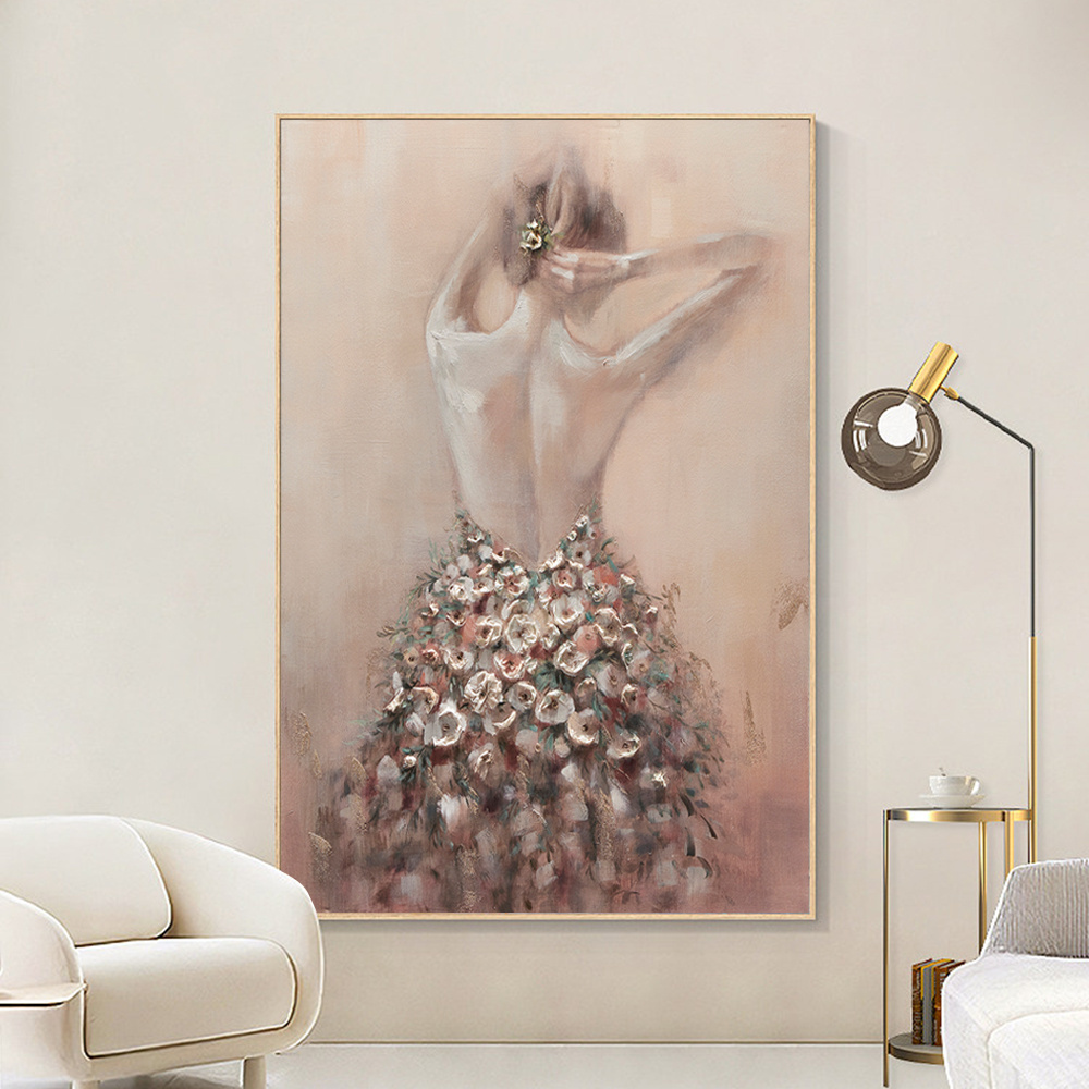 Home decoration wall art nude girls back design painting handmade canvas oil painting