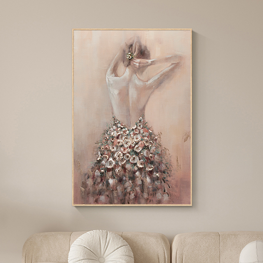 Home decoration wall art nude girls back design painting handmade canvas oil painting