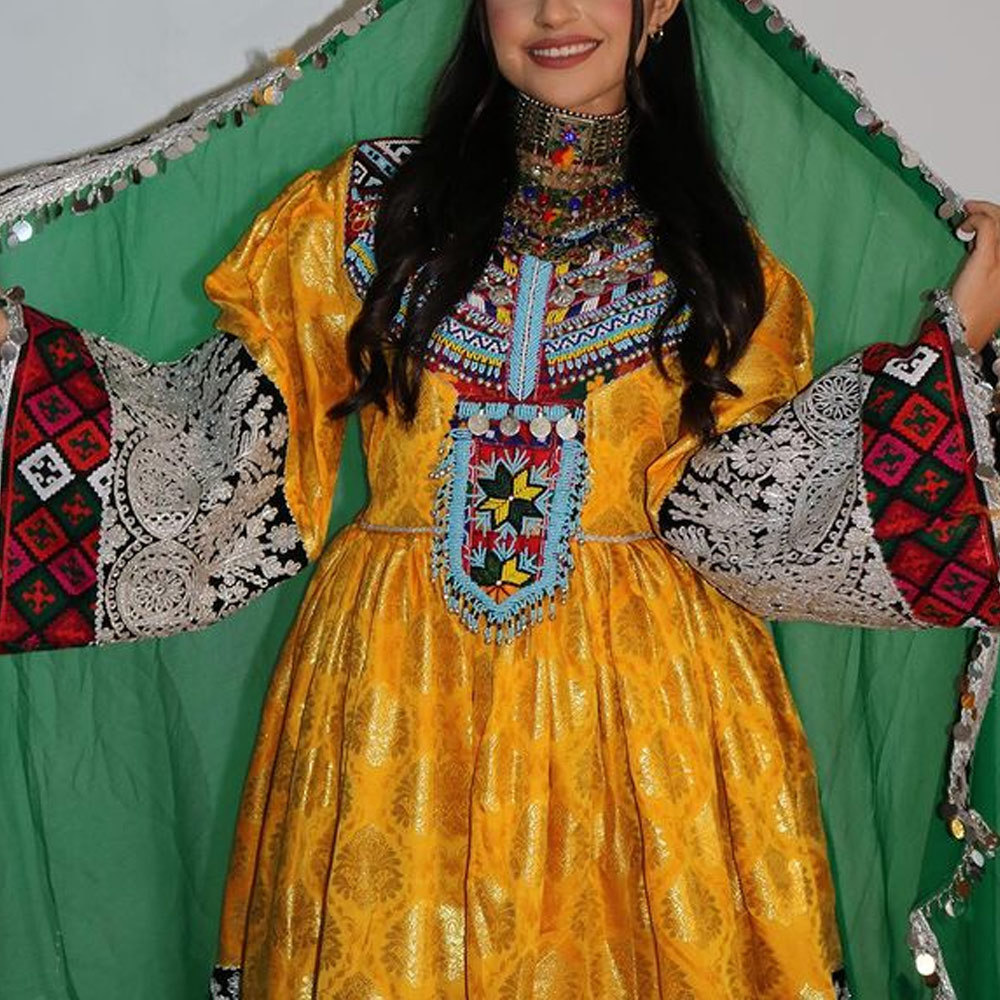 Afghan Kochi Handmade Dress  Full Embroidery Handwork Afghani Traditional Party Dress Afghan Pashtun Culture Afghan Dress