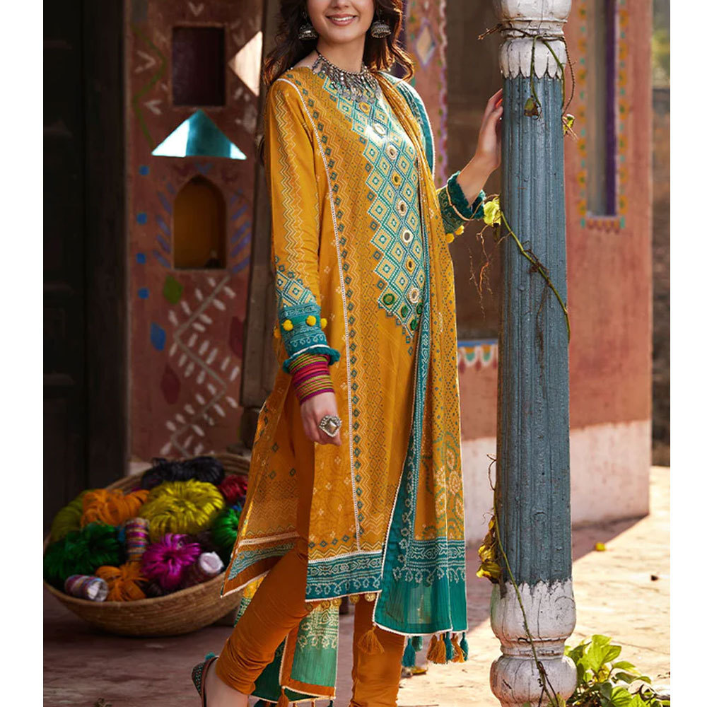 Punjabi patiyaia lawn dress ready to wear salwar kameez suit with Neck Embroidered 3 piece customized size option