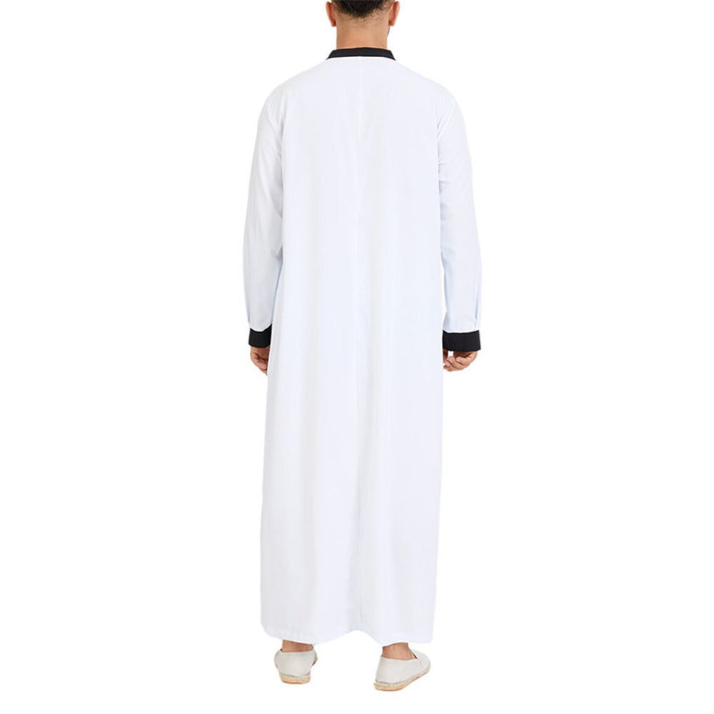 Traditional Islamic Muslim Men's Thobes Jubbah 2023 New Plain Design High Quality Long Sleeve Men Jubba