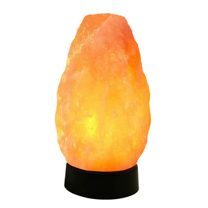 Himalayan Salt Lamp Hand-Carved Iron Night Lamp Natural Salt Stone Crystal Lamp