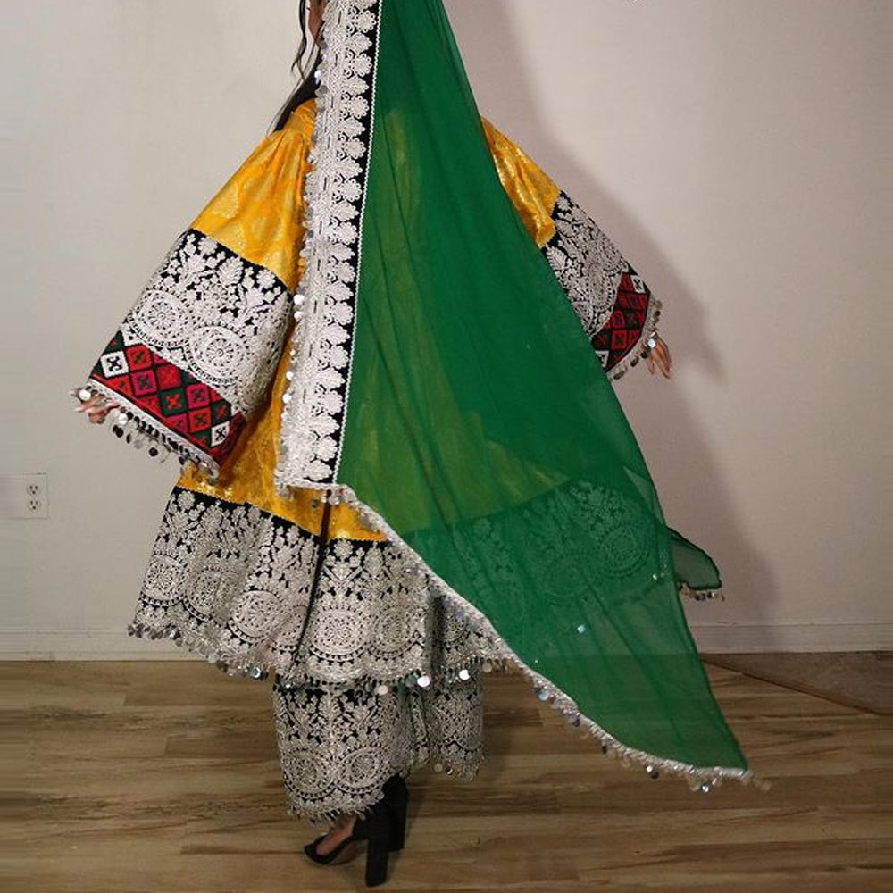 Afghan Kochi Handmade Dress  Full Embroidery Handwork Afghani Traditional Party Dress Afghan Pashtun Culture Afghan Dress