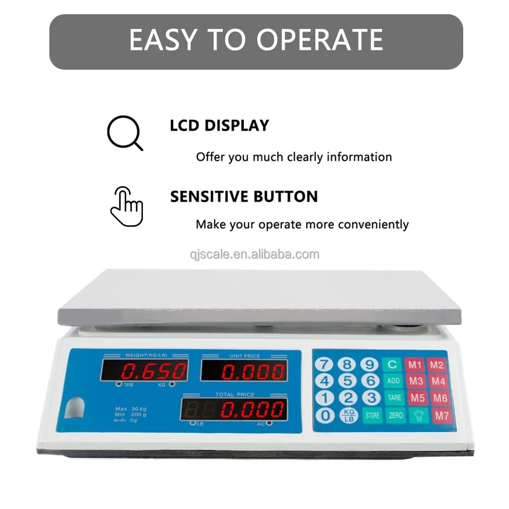 leElectronic Digital Scale With  Price Computing  Weight Scale For Supermarket Retail