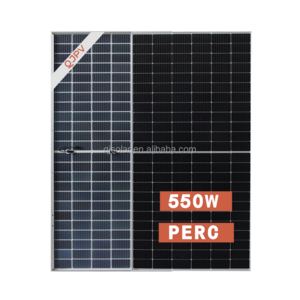 QJPV 550W Monocrystalline Solar PV Module 182mm 144 Cells 525W 550W Watt Half Cut perc Mono Bifacial Double-glass Solar Panels