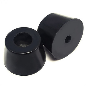 Round Black Rubber Feet Bumpers Pads with Built in Stainless Steel Washer