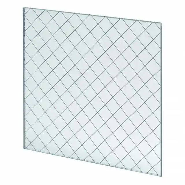 Annealed 6 mm Obscure Iron Wire Mesh Figured Patterned Wired Glass