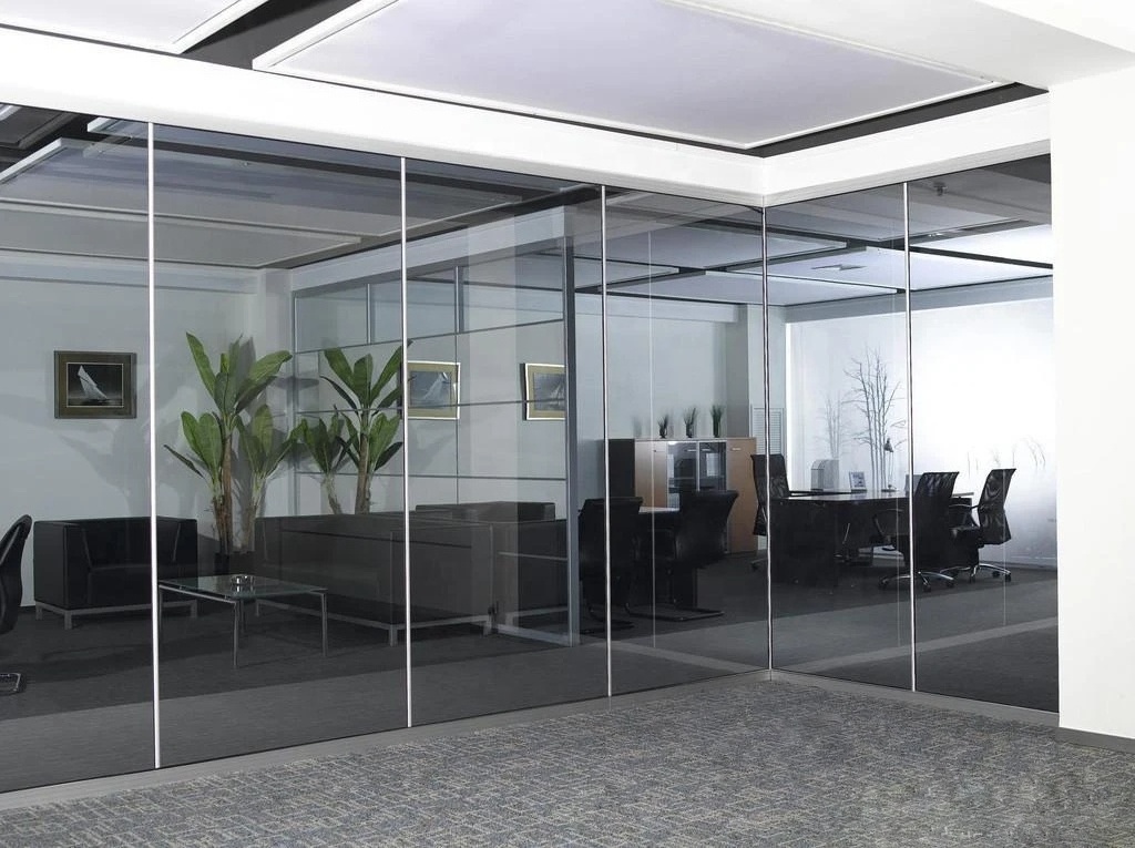 Aluminum Office Partition Profile Soundproof Room Divider Glass Partition