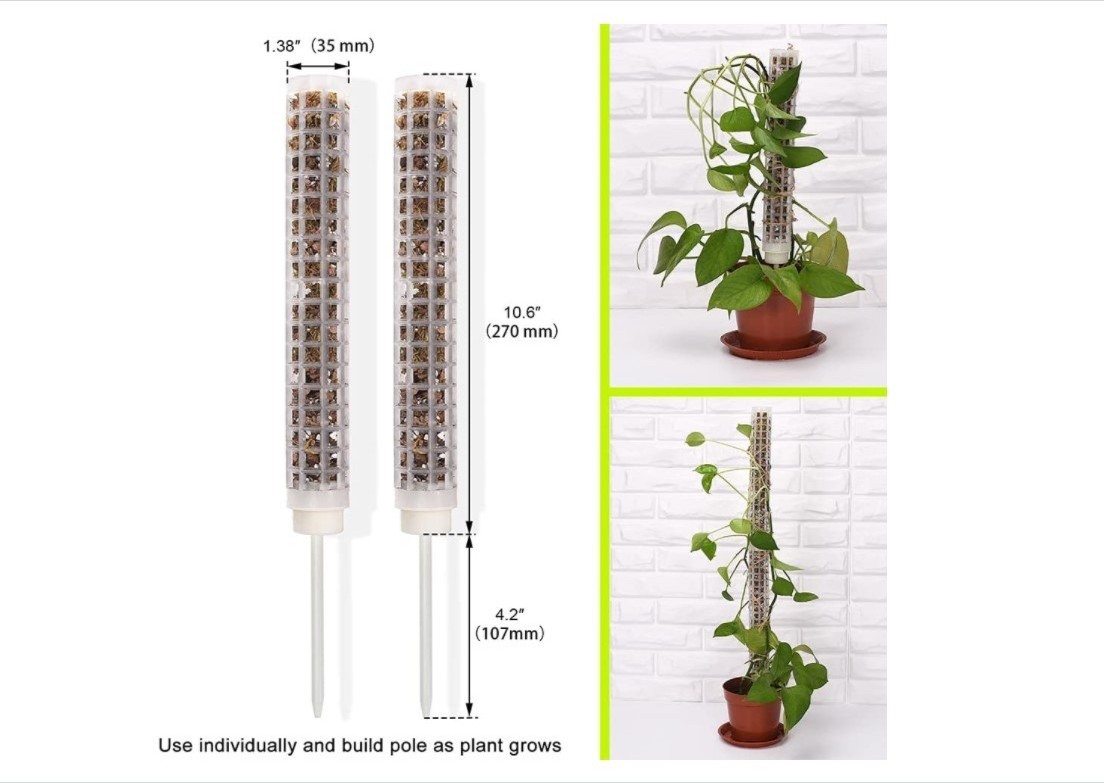 Moss Pole Coir Moss Totem Pole Stick For Plant Stakes And Supports,Climbing Indoor Plants Moss Pole Transparent