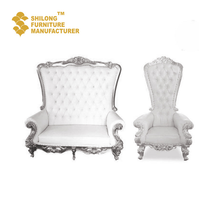 SL-GWY-D001 Royal chairs luxury wedding king throne chair for wedding