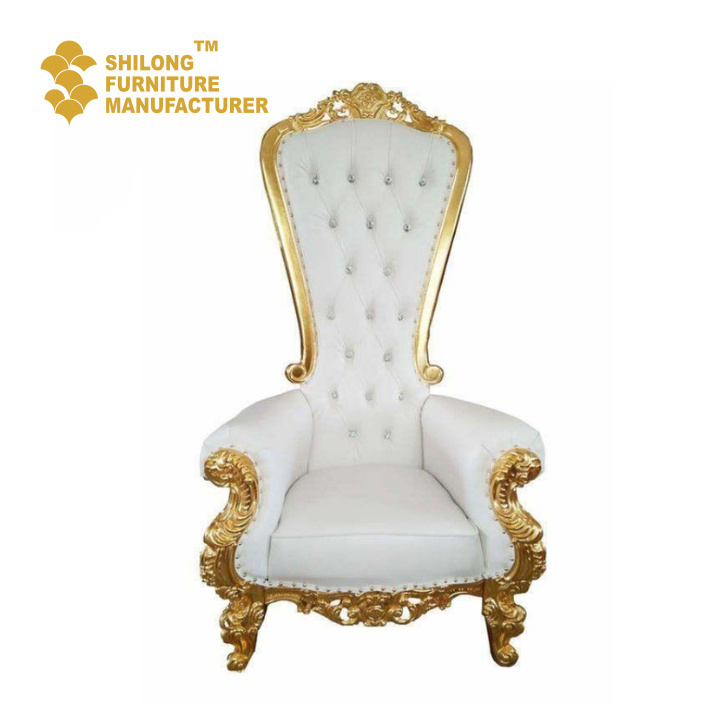 SL-GWY-B001 Wholesale furniture party chairs event wedding gold stainless steel metal frame banquet hotel wedding chair