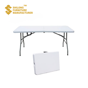 Table Outdoor Catering Picnic Event Furniture with Carry Rectangle Fold-in-half HDPE Portable Plastic SL-ZDZ-E002 Versatile 6ft