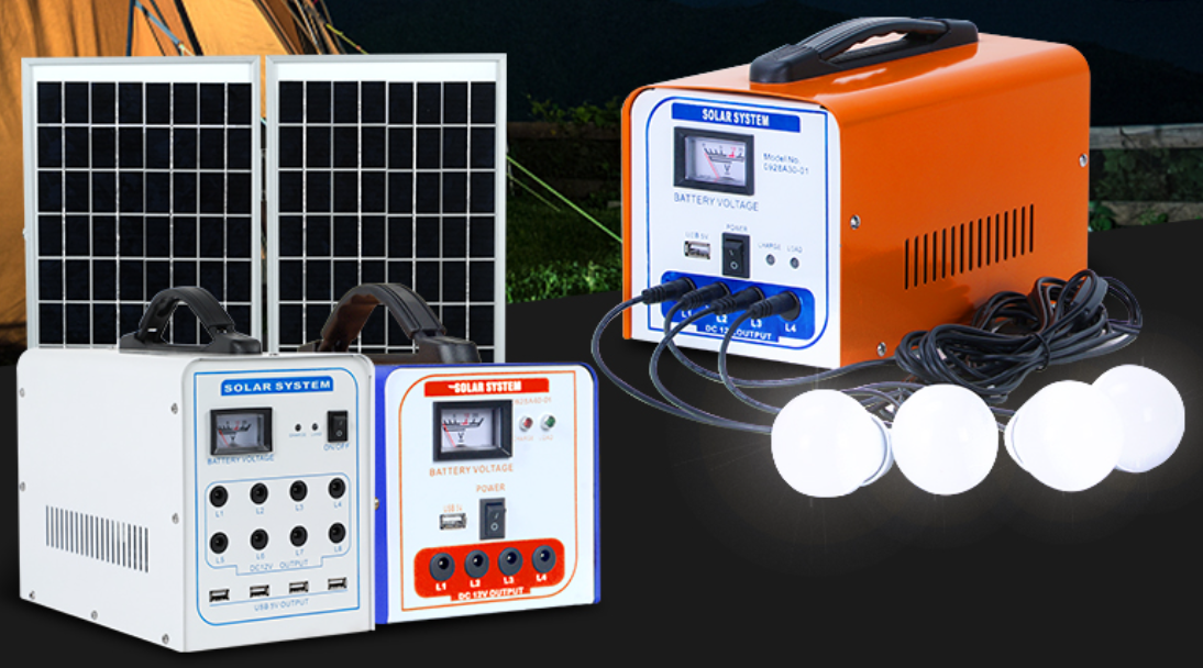 Portable Home Solar Panel Power Energy System Solar Lighting & Radio Power Station for Home Use