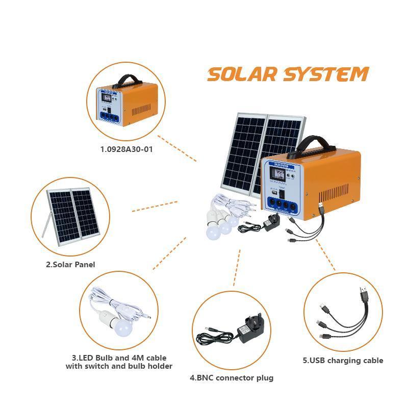 Portable Home Solar Panel Power Energy System Solar Lighting & Radio Power Station for Home Use