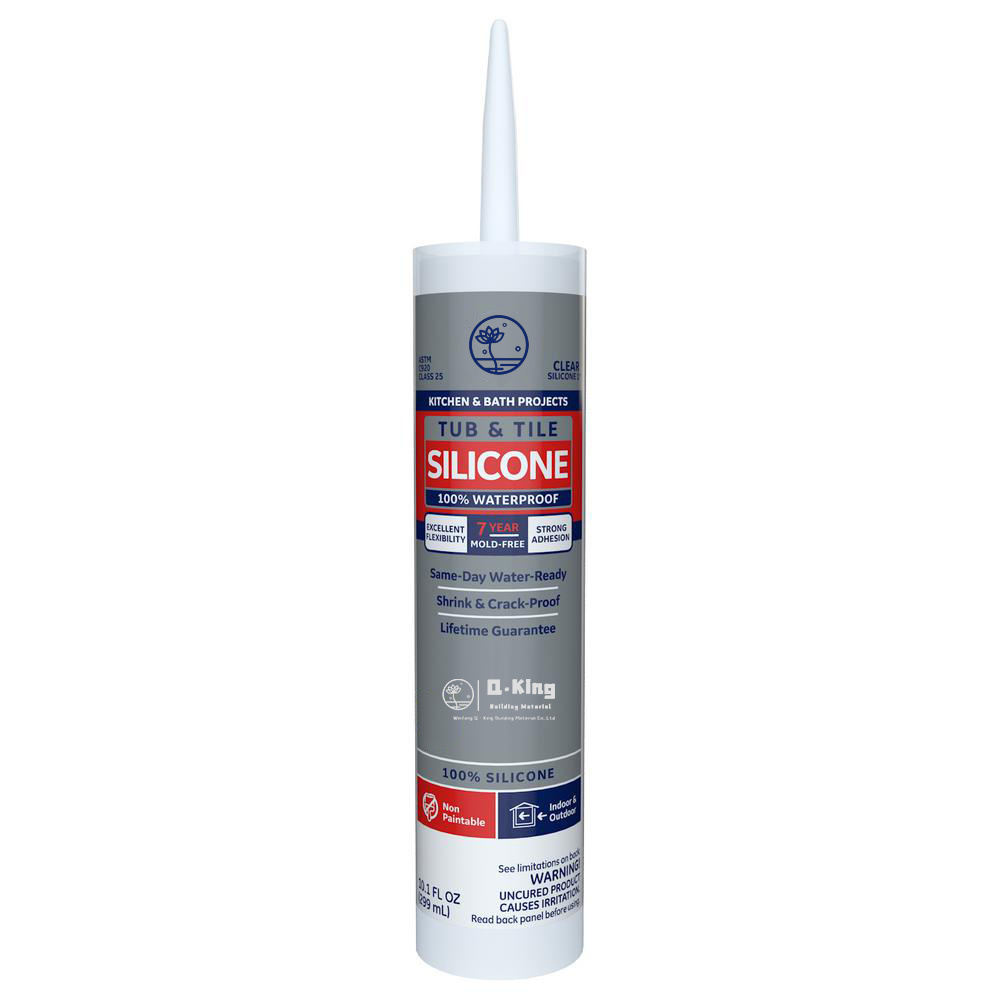 Qking brand permanent water proof silicon glue on liquid silicone adhesive for glass