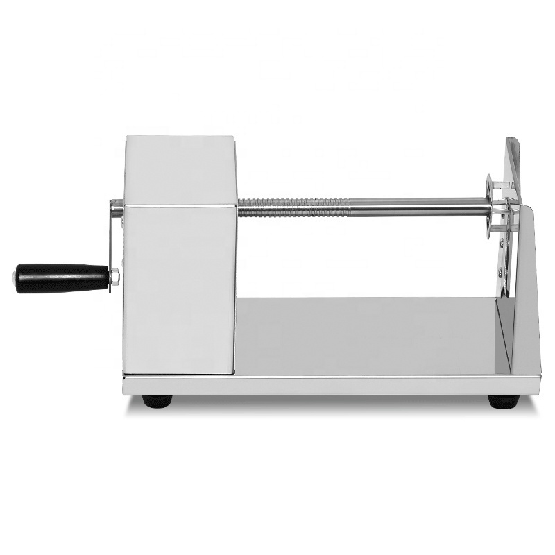 Counter top restaurant snack machine manual french fry cutter stainless steel tornado slicer potato chips making machine