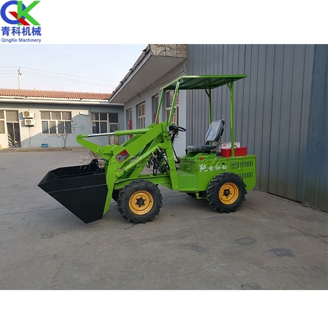 Earth moving machinery High efficiency electric wheel loader bulk sand shovel loading small forklift truck