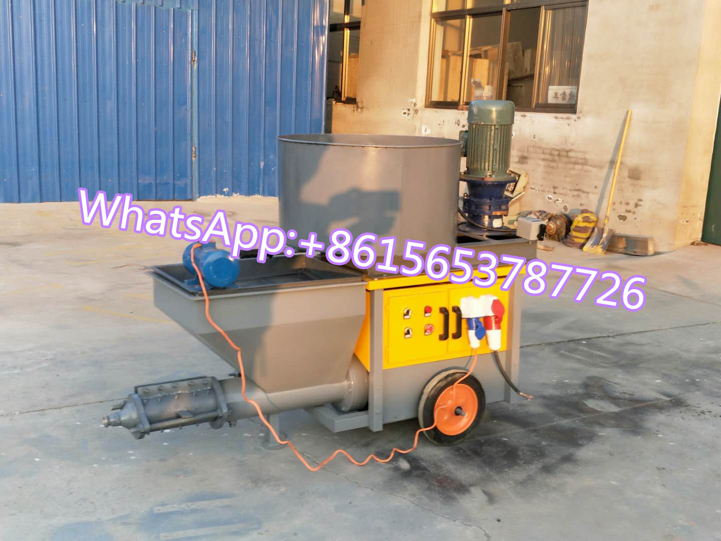 High Quality Plastering Machine Pan Mixer Cement Mixing and Spraying Machine 611 Model Wall Putty Mortar Spraying Machine