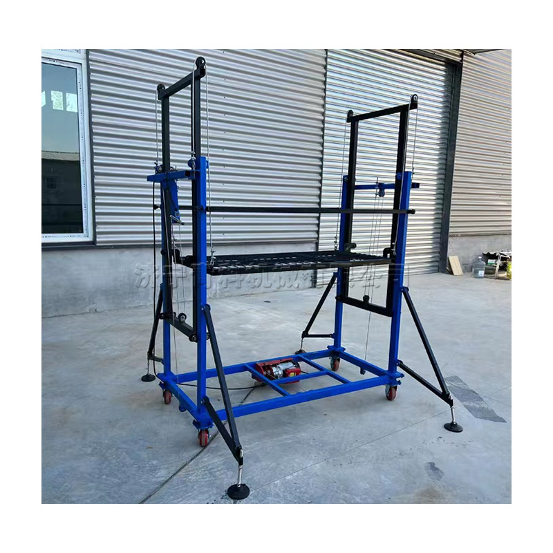 Remote control mobile electric scaffolding folding lifting platform 6M decoration construction with freight elevator lifts