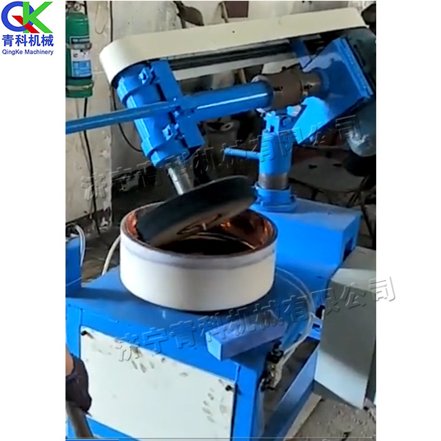 Semi-automatic cookware polishing machinery Metal cookware brushing - polishing machine Metal grinding machine