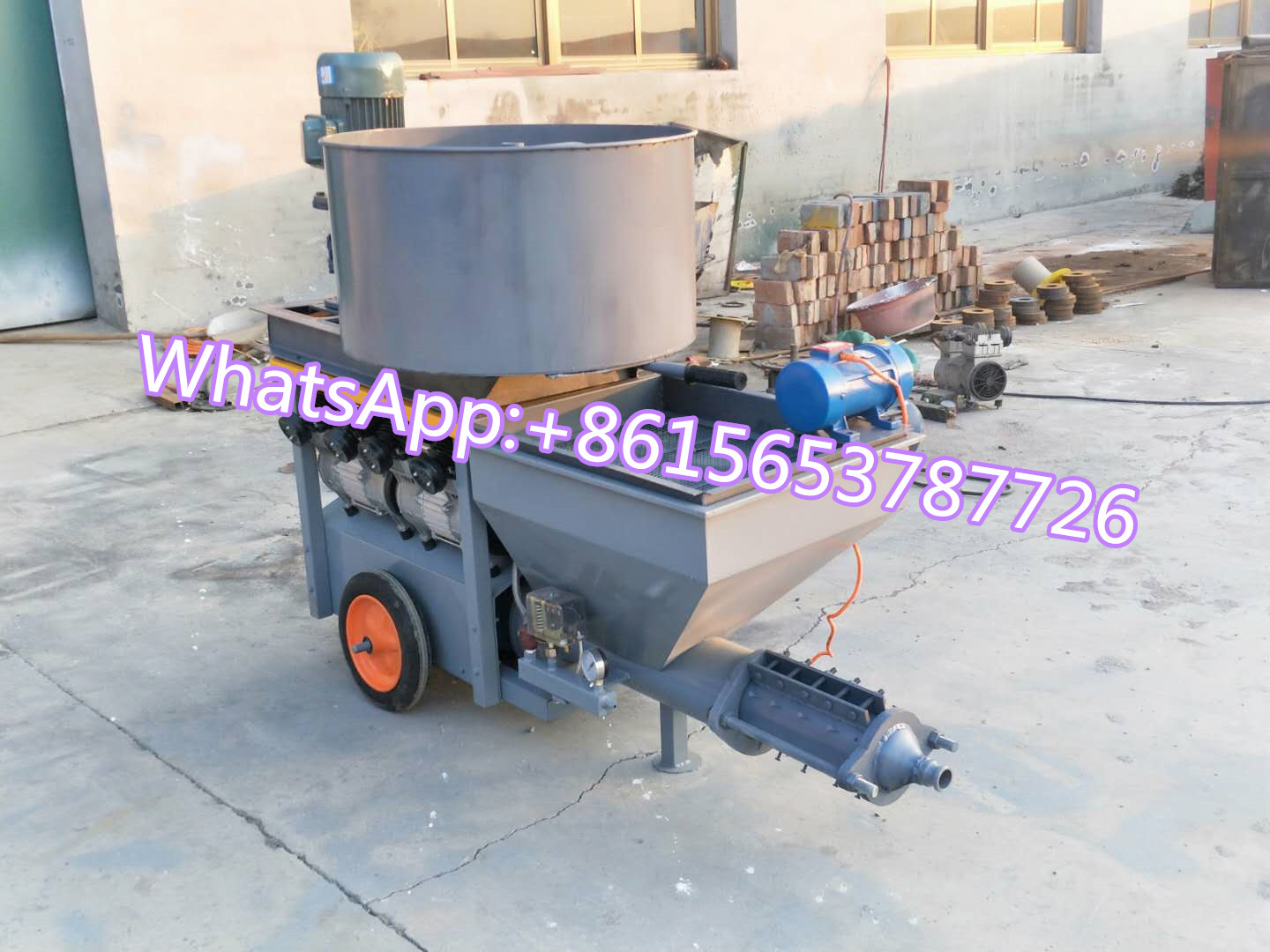 High Quality Plastering Machine Pan Mixer Cement Mixing and Spraying Machine 611 Model Wall Putty Mortar Spraying Machine