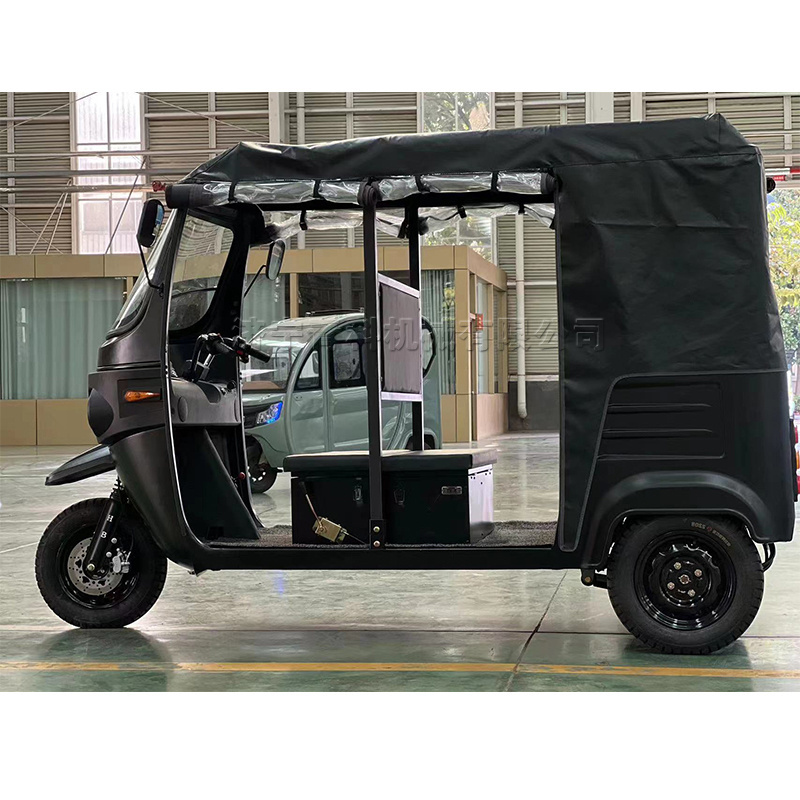 Electric three-wheeled scenic spot sightseeing vehicle 6-seater ride-on electric tricycle Single row tuk-tuk sightseeing vehicle