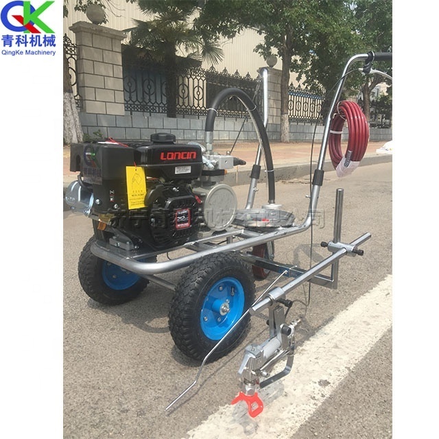 Plastic runway lineation equipment cold spray road marking machine hand push spray line machinery