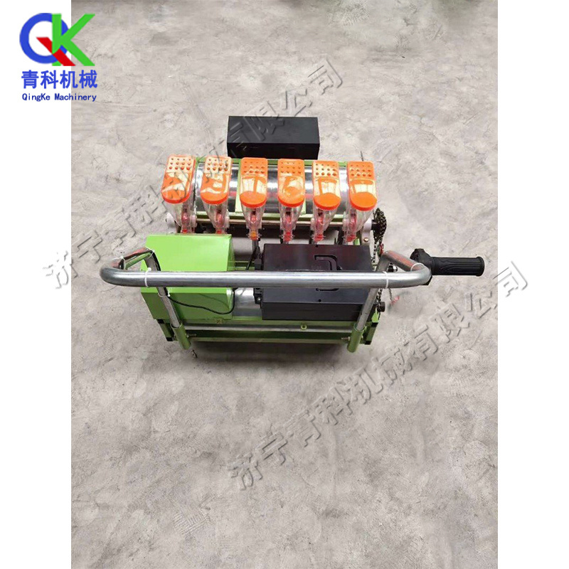 Hand-push agricultural vegetable seeder electric 4 rows seed spreader carrot parsnip planting machine