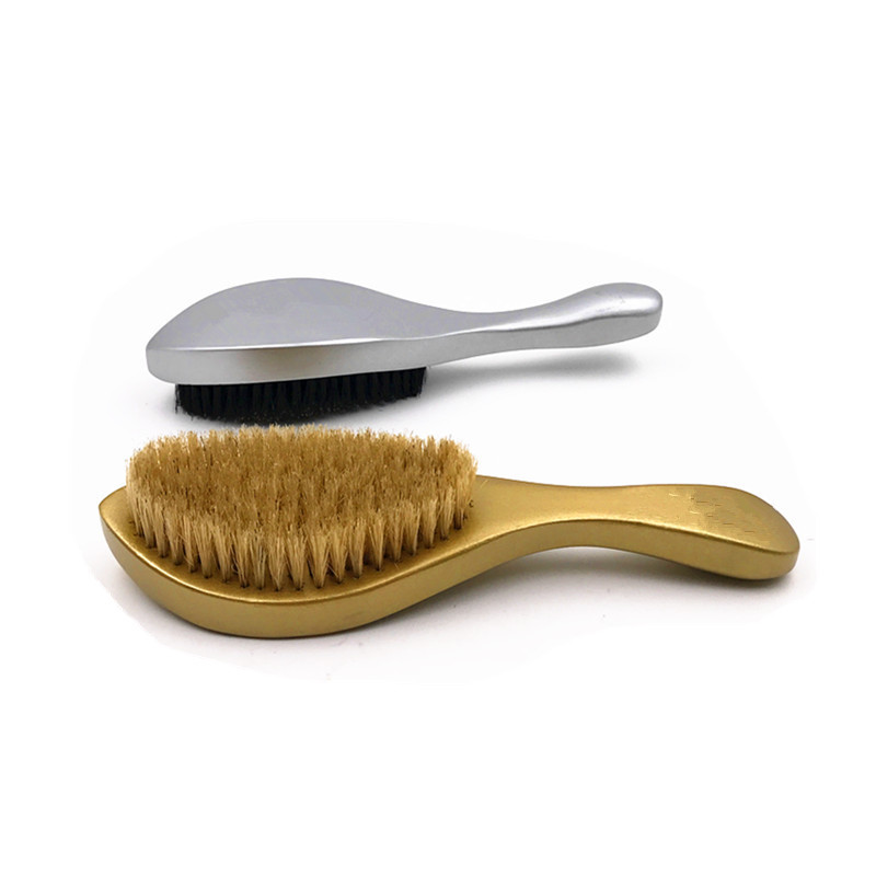 Hot Selling Custom Logo Wooden Curved Wave hair Brush 100% boar bristle  360 Wave Brush For All Type Hairs Wholesale