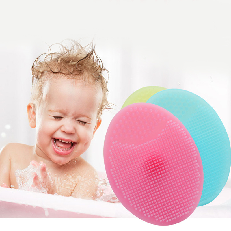 Soft silicone Massage shower head Baby Shampoo hair brush