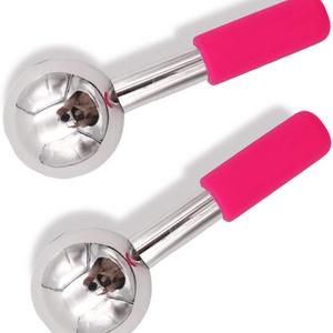 New trend custom Facial Roller Cold Skin Massagers  Circles Stainless steel ICE GLOBES