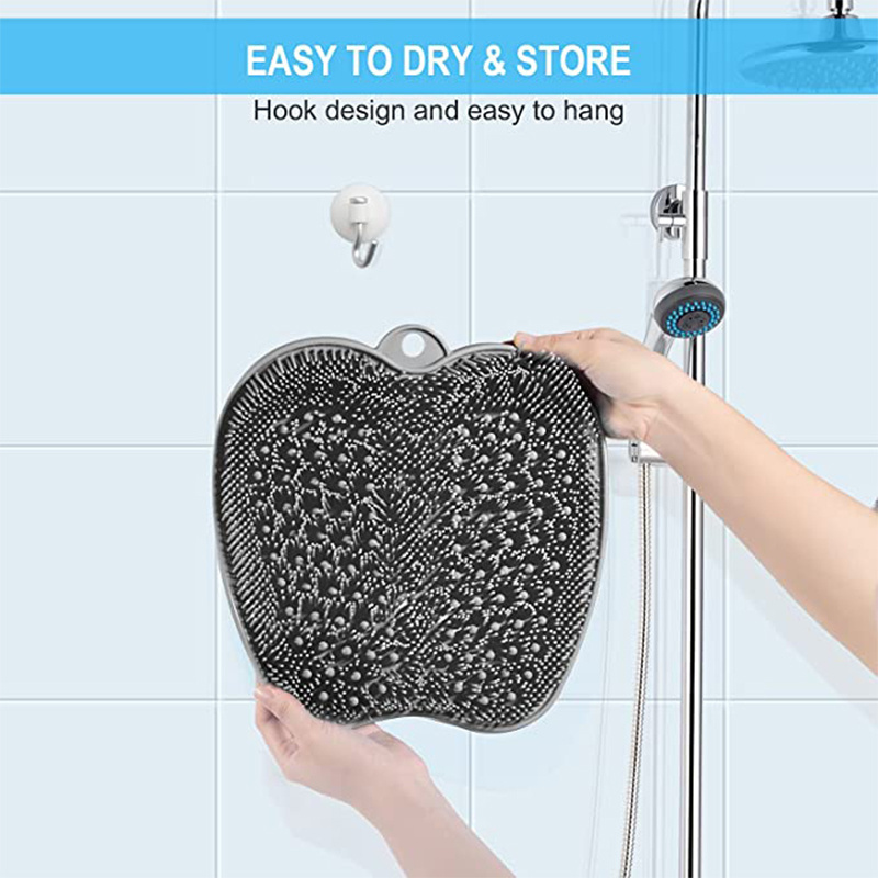 Wholesale Bathroom With Non Slip Suction Cups For Feet Exfoliator Silicone Shower Foot Massager Scrubber Mat