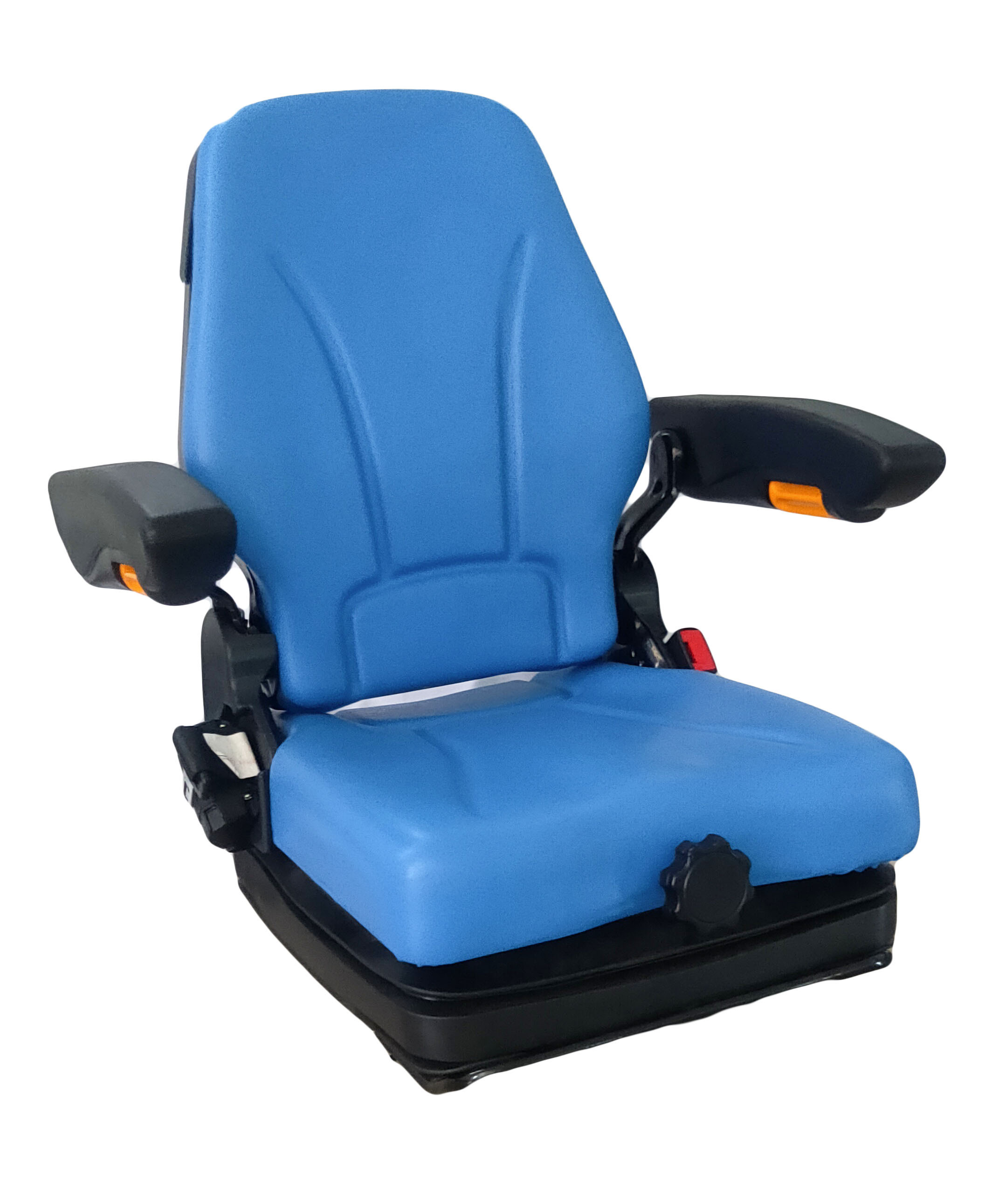 New Style Blue PVC cover Low Profile Suspension Backrest Foldable Space Saving Forklift Light Truck Driver Seat