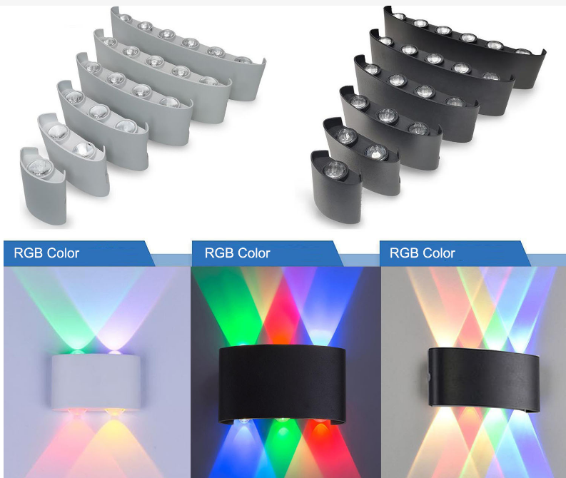 Rgb Light Wall Outdoor Up And Down RGB Wall Light 8W RGB Wall Lamp