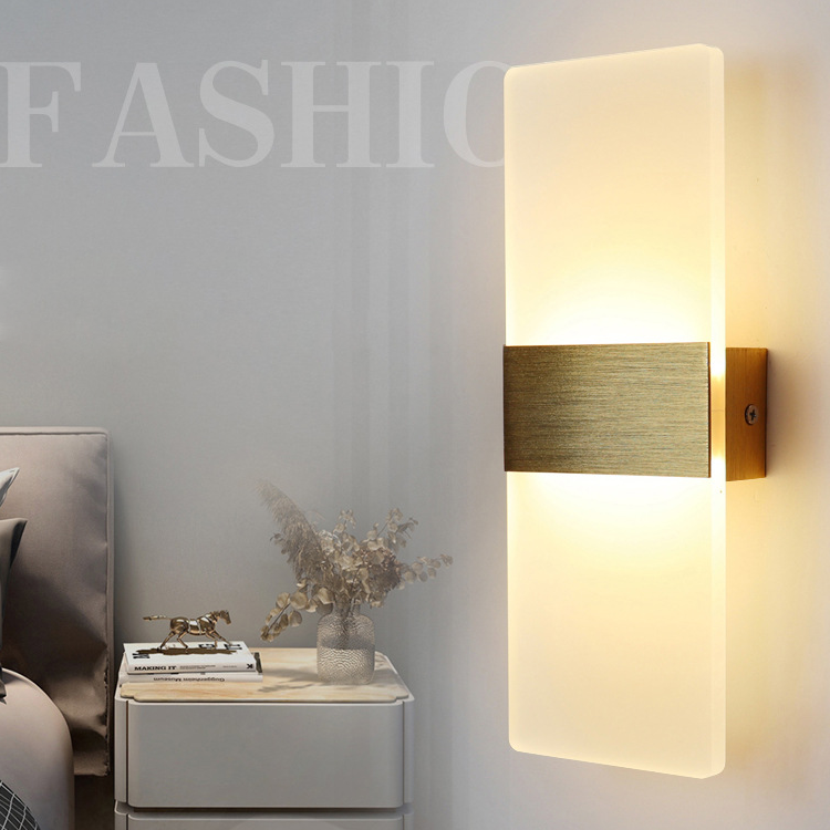 Modern Led Wall Light up down indoor living room reading wall bracket Light led acrylic Simplicity Decorative wall light