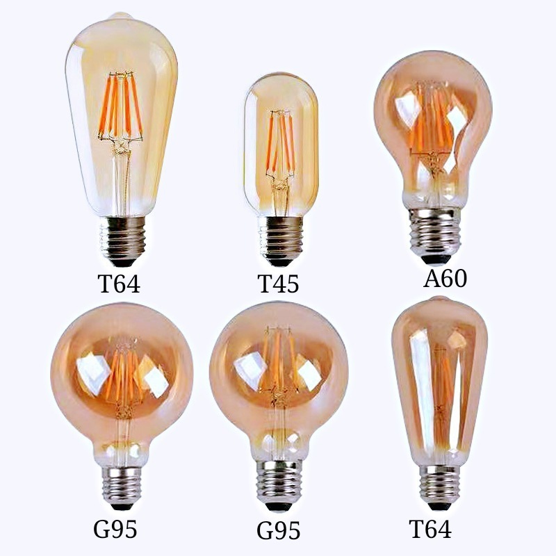 360 Degree g45 2W 4W 6W 8W High Quality Warm White Dimmable String Lighting Replacement LED Filament Bulbs Vintage Edison Lamp