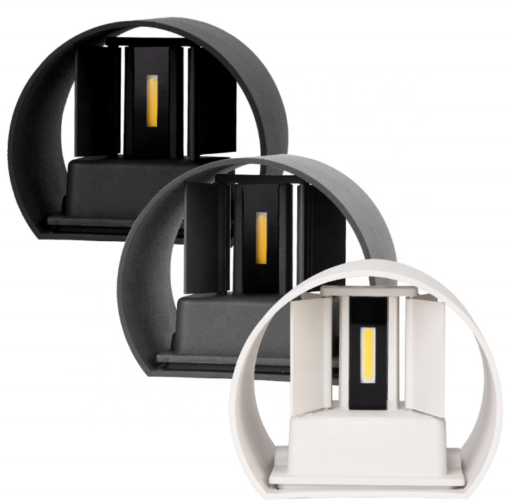 Exterior wall Lamp Led lights 12W Ip65 Waterproof  Round Square Surface Mounted Up and Down Modern Outdoor Wall Light