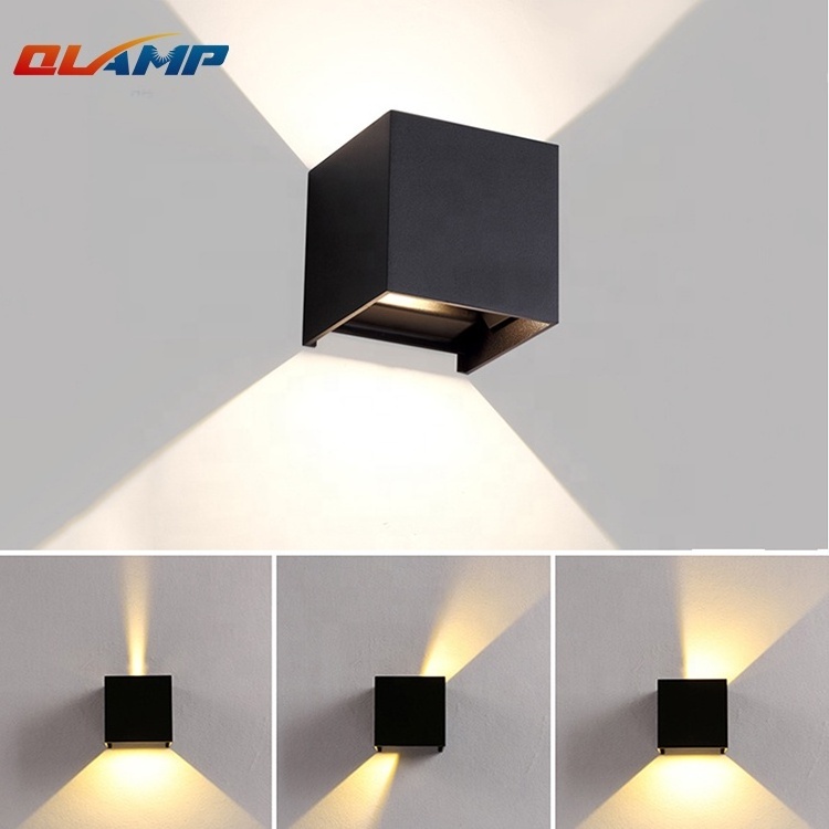 Exterior wall Lamp Led lights 12W Ip65 Waterproof  Round Square Surface Mounted Up and Down Modern Outdoor Wall Light