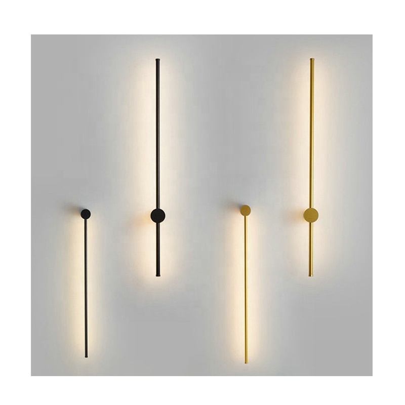 Nordic Modern Indoor Wall Decoration Light Hotel Bedroom beside Wall Lamps 60cm Long Strip Switch Linear Wall Light