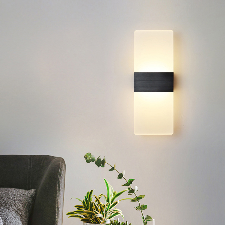 Modern Led Wall Light up down indoor living room reading wall bracket Light led acrylic Simplicity Decorative wall light